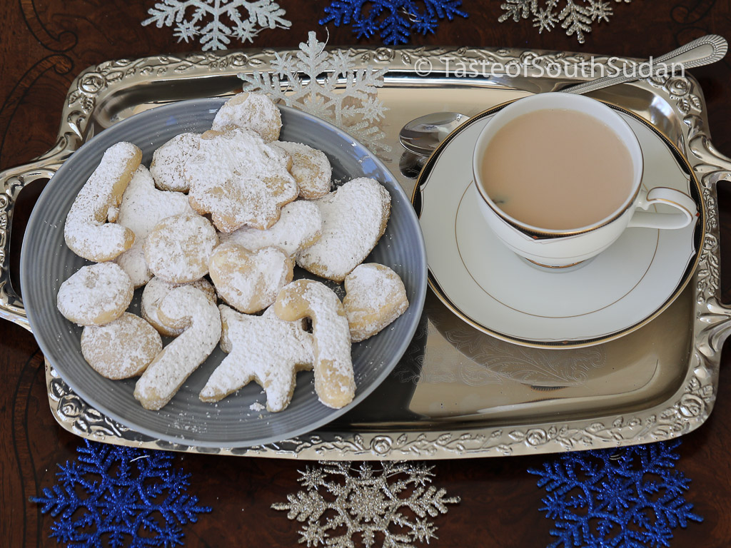 Sudanese Kahk - Sugar Coated Cookies, South Sudan Kahk Taste of South Sudan. Sudanese Kahk. Egyptian Ghorayebah. Sudanese eid cookies, Kahk al Eid. Middle Eastern Dessert. South Sudan Christmas Cookies